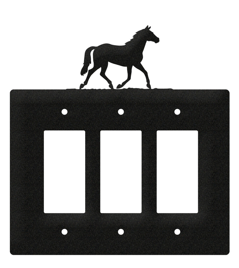 Quarter Horse Triple Rocker Switch Plate Cover
