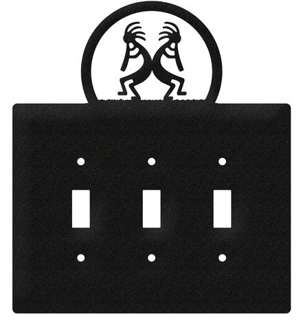 Kokopelli Triple Toggle Switch Plate Cover