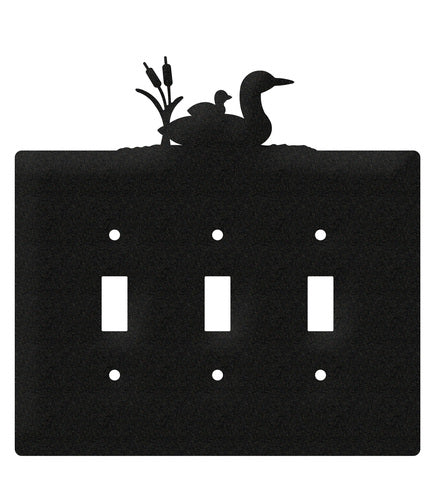Loon Triple Toggle Switch Plate Cover