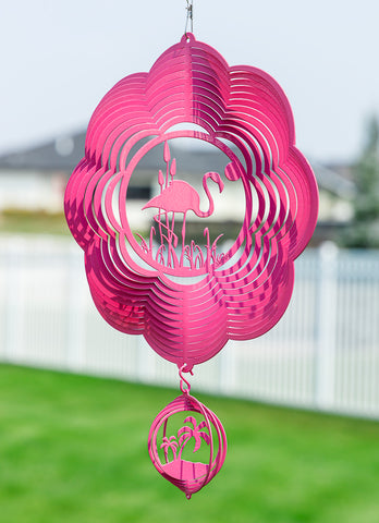 Flamingo Design Metal Wind Spinner