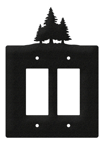 Pine Tree Double Rocker Switch Plate Cover