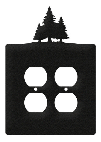 Pine Tree Double Outlet Cover