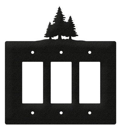 Pine Tree Triple Rocker Switch Plate Cover