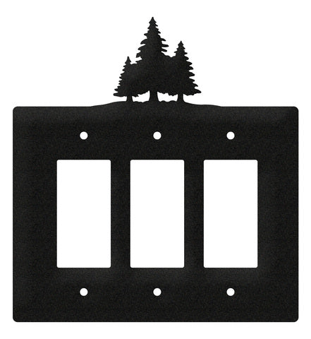 Pine Tree Triple Rocker Switch Plate Cover
