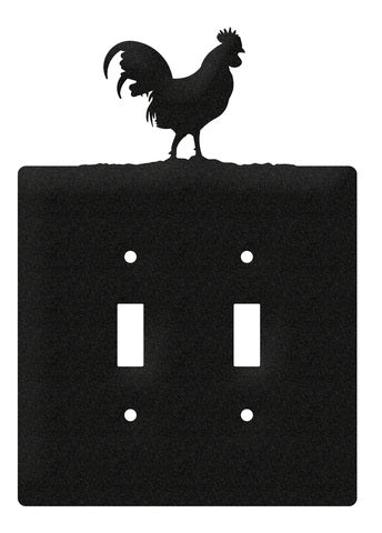 Rooster Double Toggle Switch Plate Cover