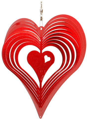 Heart Valentine Design Metal Wind Spinner