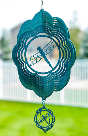 Dragonfly Design Metal Wind Spinner