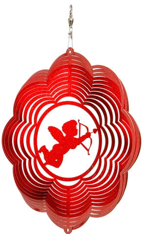 Cupid Valentine Design Metal Wind Spinner