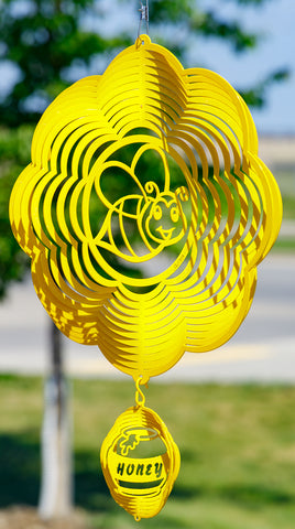 Bumble Bee Design Metal Wind Spinner