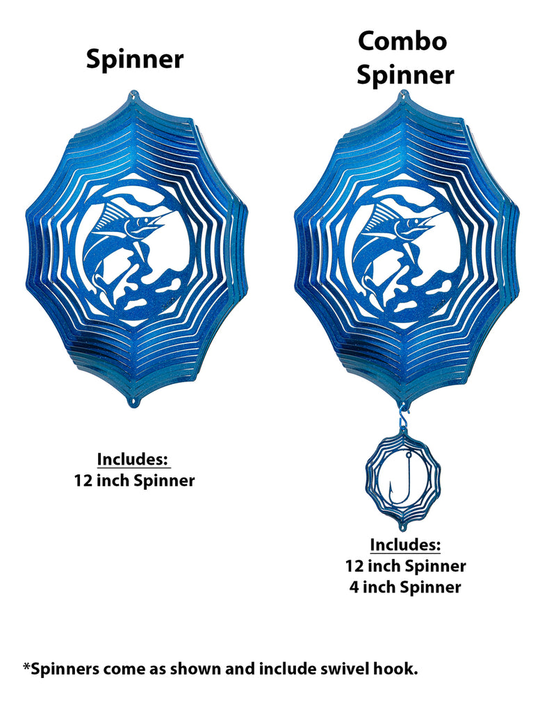 Marlin Fish Design Metal Wind Spinner