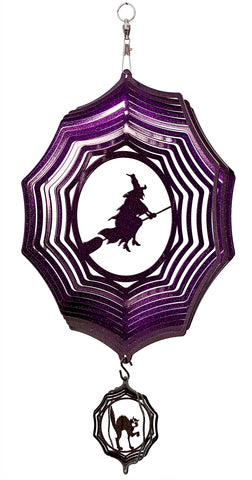 Witch Halloween Design Metal Wind Spinner