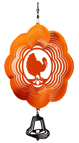 Turkey Thanksgiving Design Metal Wind Spinner