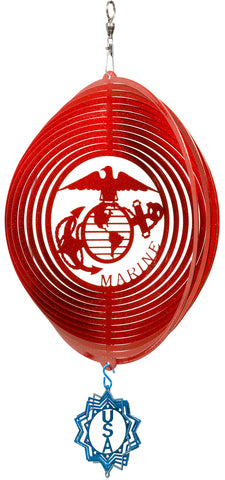Marine Corps Design Metal Wind Spinner