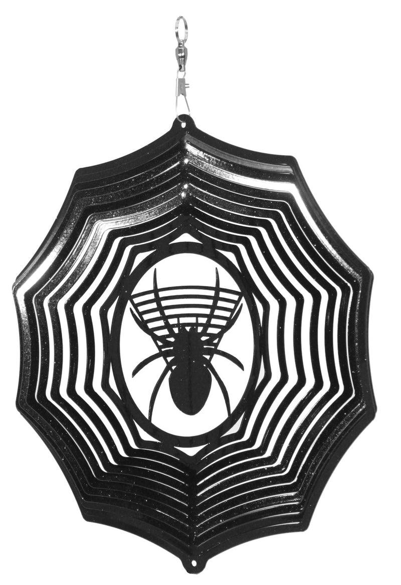 Spider Web Halloween Design Metal Wind Spinner