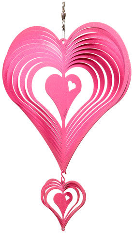 Heart Valentine Design Metal Wind Spinner Combo