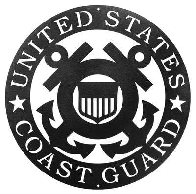 United States Coast Guard Round Metal Wall Art