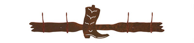 Cowboy Boot Design 4 Hook Wall Coat Rack