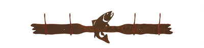 Trout Design 4 Hook Wall Coat Rack