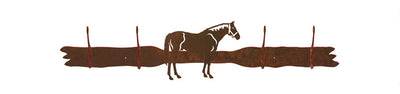 Bay Horse Design 4 Hook Wall Coat Rack