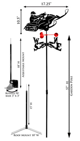 Snowmobile Weathervane