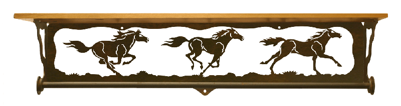 Wild Horse Design 34" Towel Bar Shelf