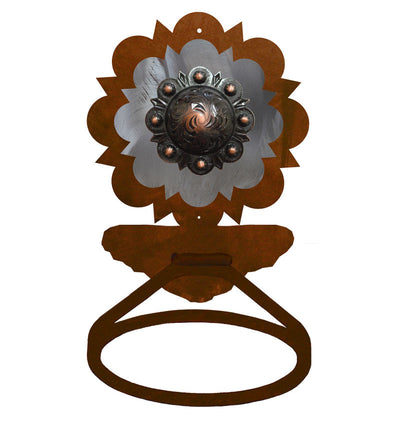 Round Copper Concho Towel Ring