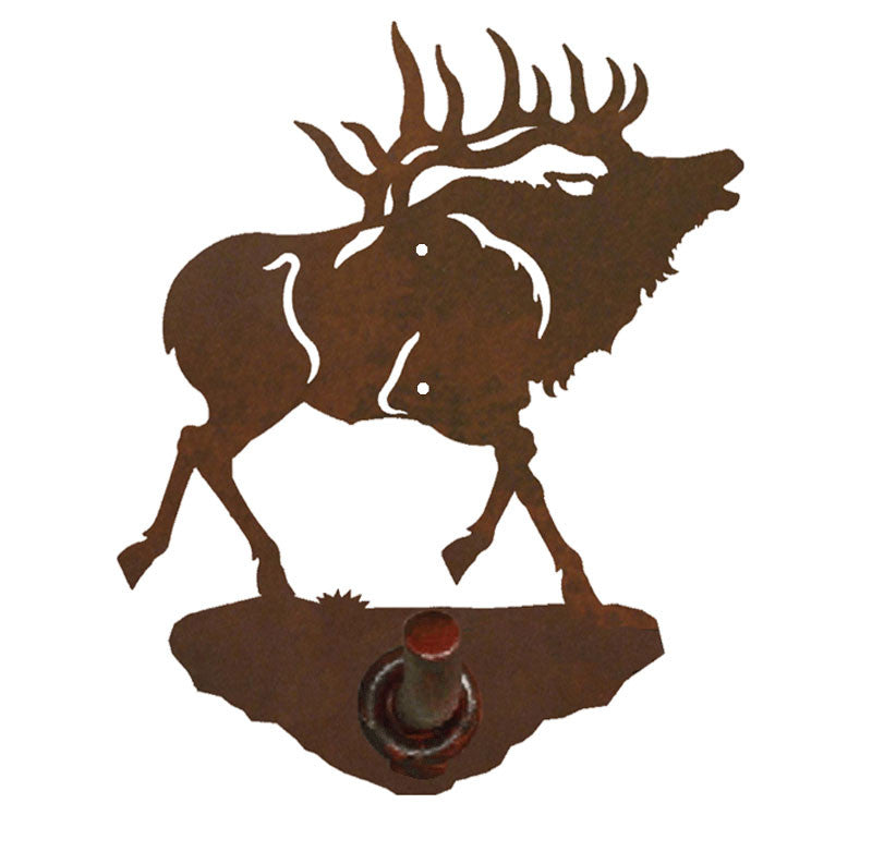 Bull Elk Design Robe Hook