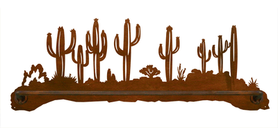 Desert Cactus Design 27" Scenic Towel Bar
