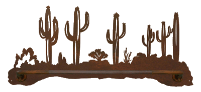 Desert Cactus Design 18" Scenic Hand Towel Bar