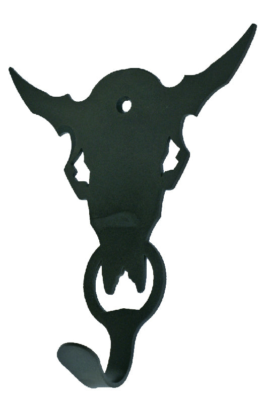 Buffalo Skull Design Single Metal Wall Hook