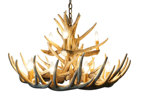 Whitetail 15 Antler Reproduction Chandelier