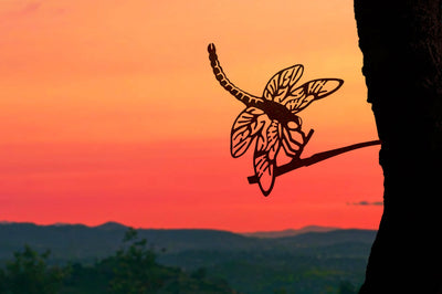 Dragonfly Metal Tree Silhouette