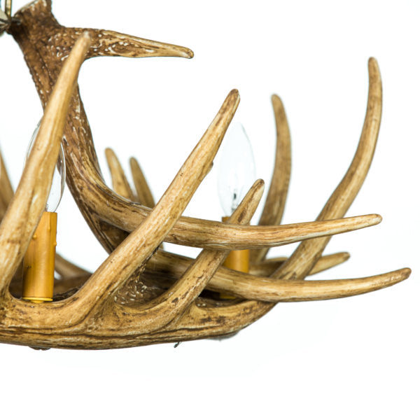 Whitetail Deer 6 Antler Reproduction Chandelier