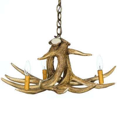 Whitetail 3 Antler Reproduction Chandelier