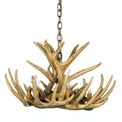 Whitetail Deer 9 Antler Cascade Reproduction Chandelier