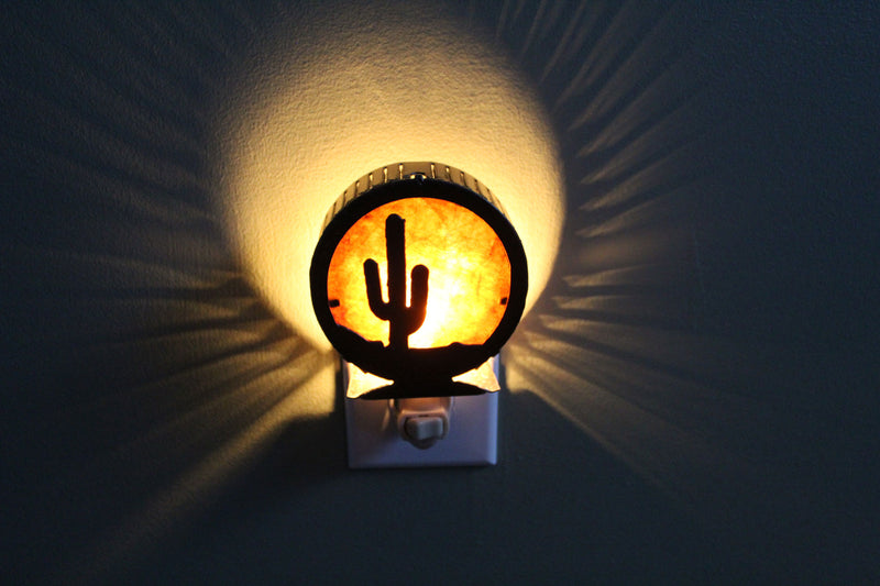 Round Cactus Metal Nightlight