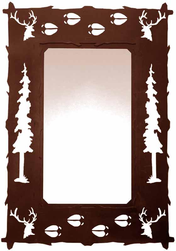 36" Elk Design Vertical Metal Wall Mirror