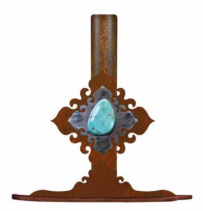 Turquoise Stone Metal Paper Towel Holder