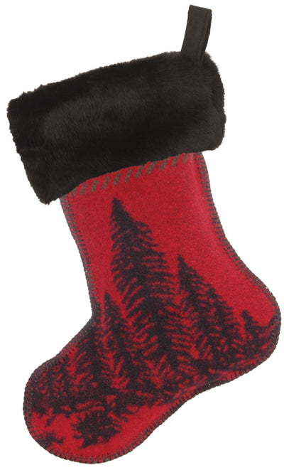 Wooded River Wool Blend Christmas Stocking