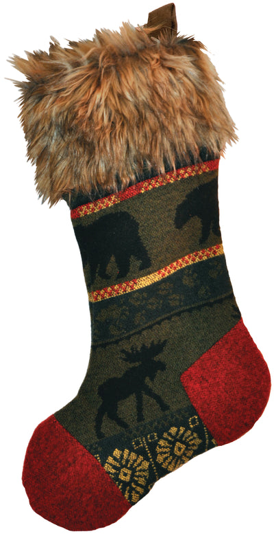 McWoods Design Wool Blend Christmas Stocking