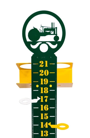 Green Farm Tractor Metal Lawn Scoreboard