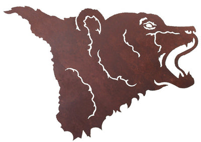 Bear Head 30" Metal Wall Art