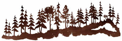 Pine Forest Design 84 Inch Large Metal Wall Art