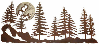 Pine Forest Burnished 57" Metal Wall Art