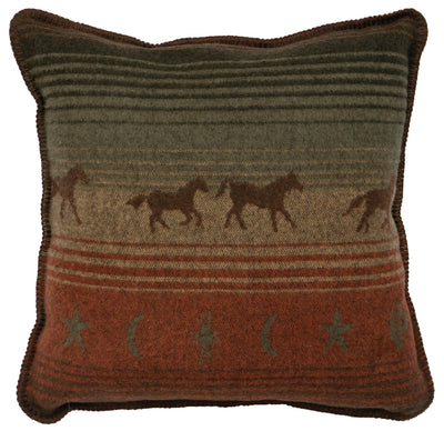 Mustang Canyon Wool Blend Throw Pillow