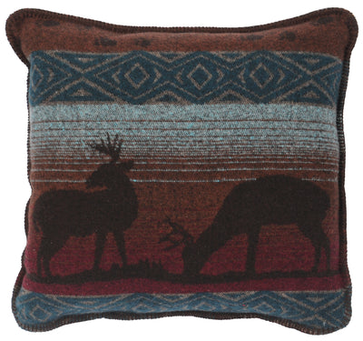 Deer Meadow Wool Blend Throw Pillow