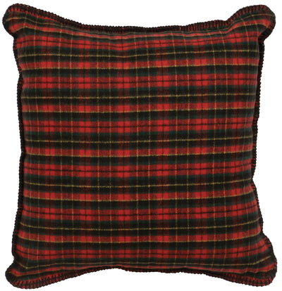 Wooded River Plaid Throw Pillow