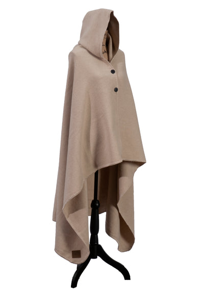 Solid Creme Wearable Hooded Throw
