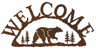 Bear with Pines Welcome Sign