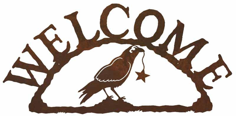 Crow Welcome Sign